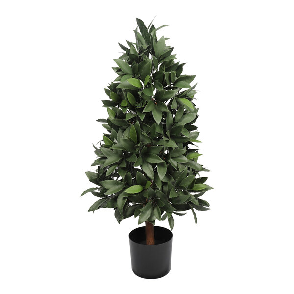 Mills Floral Company 36" Artificial Potted Bay Laurel Cone Topiary - 2/Case