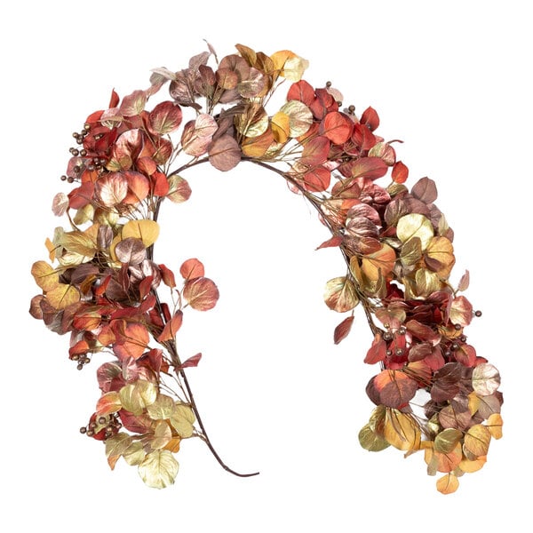Mills Floral Company 50" Artificial Brown and Gold Ombre Leaf Garland