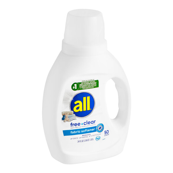 All Free Clear 34 oz. Liquid Fabric Softener - 6/Case