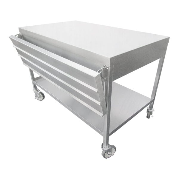IMC/Teddy 36" x 28" Stainless Steel Mobile Serving Cart WTS-2836