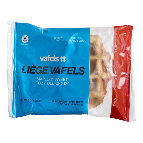 Vafels Vegan Maple Liege Waffle 2.3 oz. - 36/Case