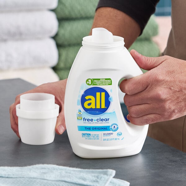 All Free Clear 30 oz. Liquid Laundry Detergent - 6/Case