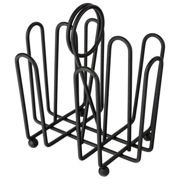 TableCraft Black Wire Jelly Packet Rack - 12/Case