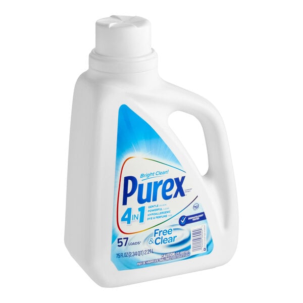 Purex Free & Clear 75 oz. Liquid Laundry Detergent - 6/Case