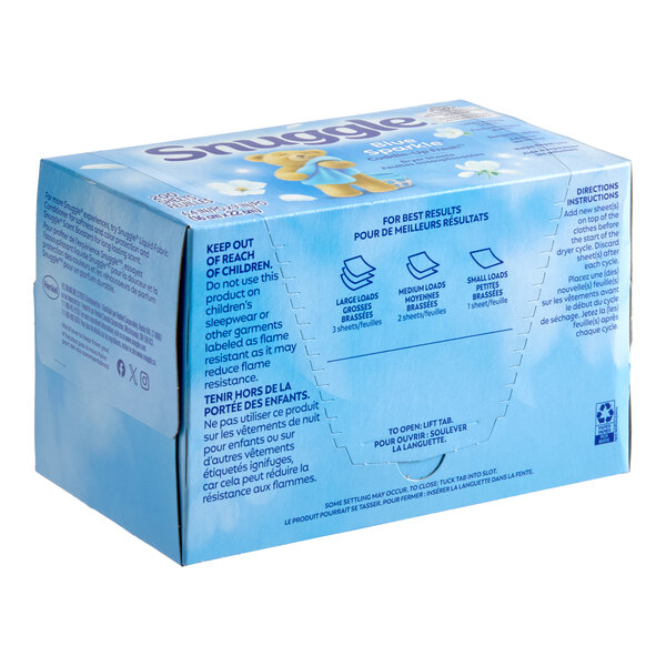 Snuggle Blue Sparkle Cuddle-Up Fresh 200-Count Dryer Sheets - 6/Case