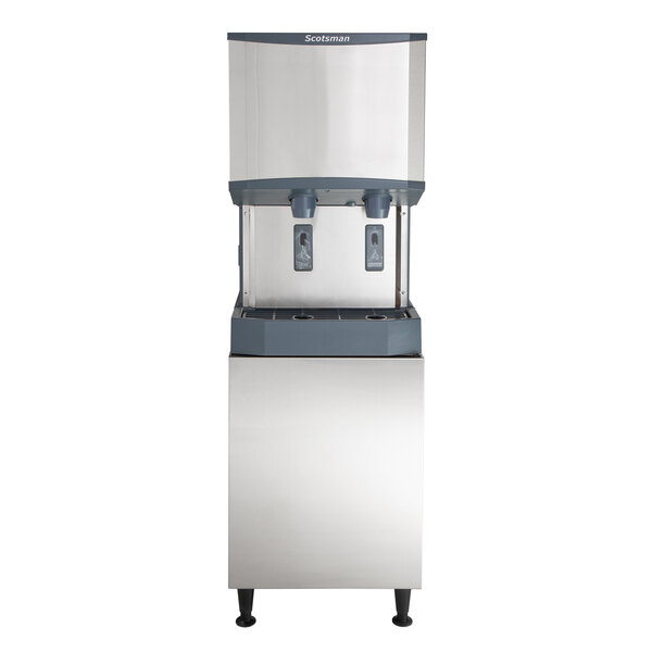 Scotsman HID525AX-1A Meridian® 21 1/4" Air-Cooled Nugget Ice Machine with 25 lb. Bin, Hands-Free Ice and Water Dispensing, and Equipment Stand - 500 lb., 115V