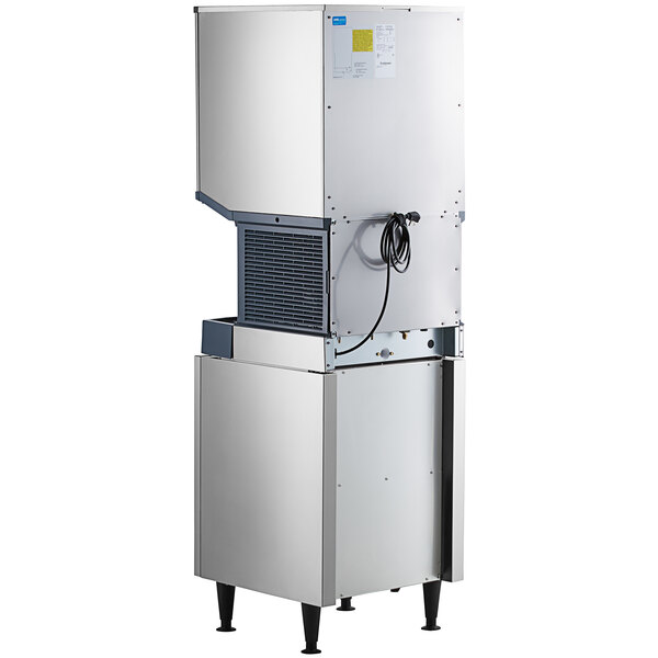 Scotsman HID540ABX-1A Meridian® 21 1/4" Air-Cooled Nugget Ice Machine with 40 lb. Bin, Push Button Ice and Water Dispensing, and Storage Equipment Stand - 500 lb., 115V