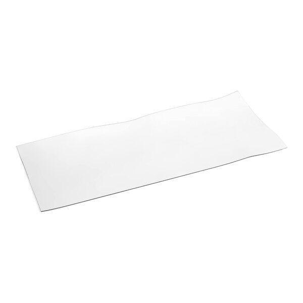 A clear rectangular vinyl deflector.