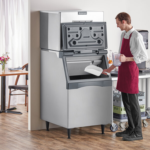 Scotsman MC0530MAX-1A Prodigy Elite® Series 30" Air-Cooled Medium Cube Ice Machine with Plastic Storage Bin with Advanced Sustainability Kit - 476 lb., 115V