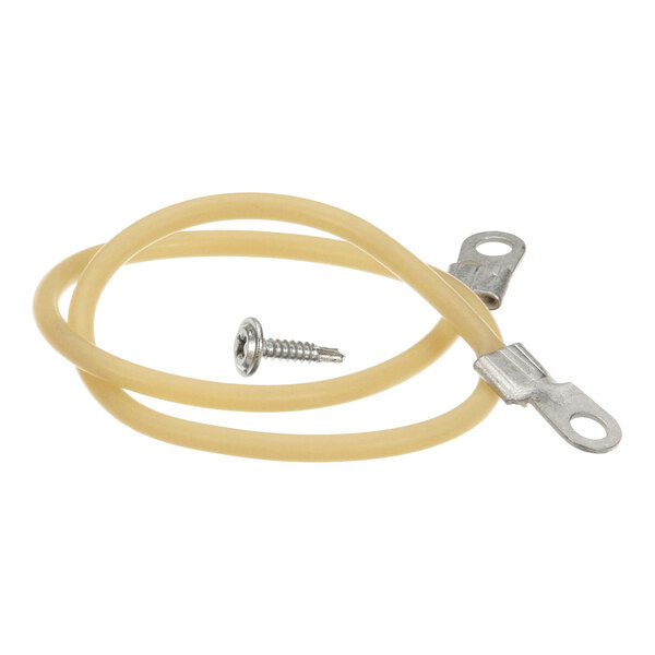 A latex cord with two ring terminals and an included screw, used for True Refrigeration units.
