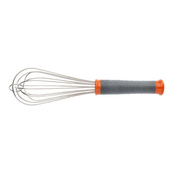 Mercer Culinary Hell's Tools® 10" Stainless Steel French Whip / Whisk with Orange Color-Coded Nylon Handle M35210