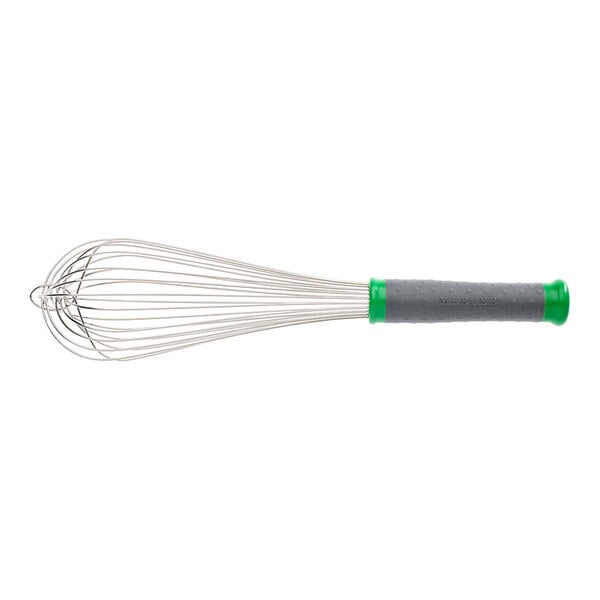 Mercer Culinary Hell's Tools® 12" Stainless Steel Piano Whip / Whisk with Green Color-Coded Nylon Handle M35201