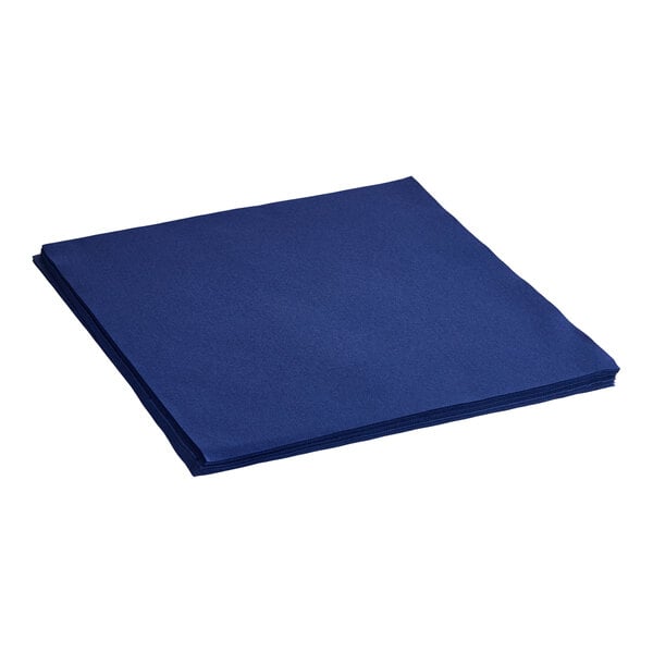 Choice 16" x 16" Navy Airlaid Linen-Feel Flat-Packed Paper Napkin - 500/Case