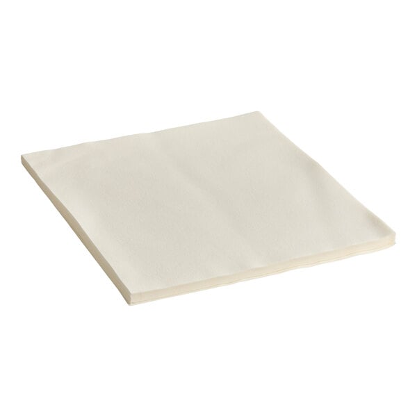 Choice 16" x 16" Cream Airlaid Linen-Feel Flat-Packed Paper Napkin - 500/Case
