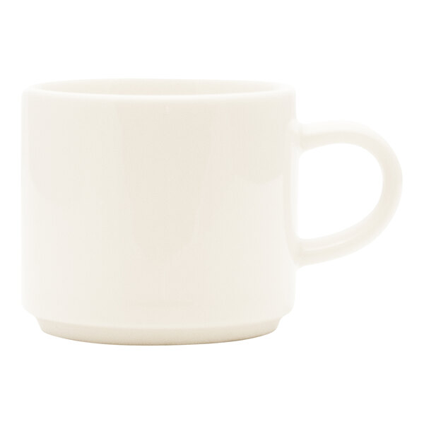 10 Strawberry Street Crism 3 oz. Round White Porcelain Espresso Cup - 48/Case