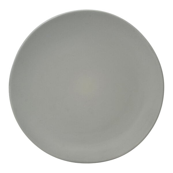 10 Strawberry Street Matte Wave 10 3/4" Round Taupe Stoneware Plate - 12/Case