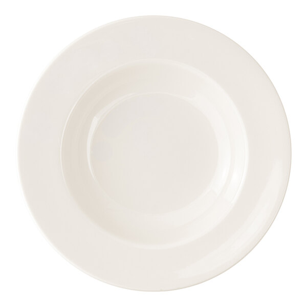 10 Strawberry Street Crism 12" Round White Porcelain Soup Plate - 12/Case