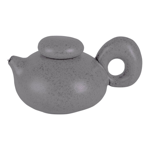 10 Strawberry Street Ginza 8 oz. Charcoal Stoneware Teapot GINZA-TEAPOT-CHAR - 24/Case