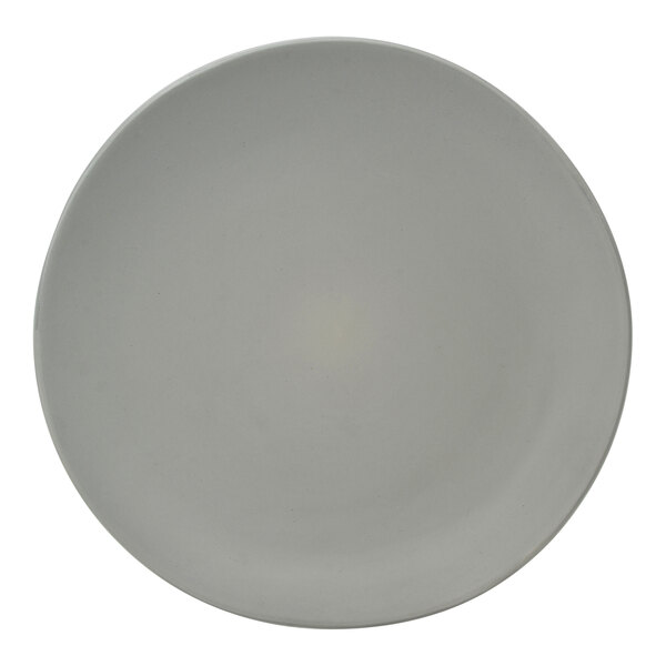 10 Strawberry Street Matte Wave 8" Round Taupe Stoneware Plate - 24/Case