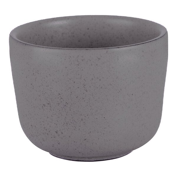 10 Strawberry Street Ginza 8 oz. Round Charcoal Stoneware Sake Cup GINZA-SAKE-CHAR - 60/Case