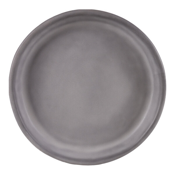 10 Strawberry Street Ginza 10 1/2" Round Charcoal Stoneware Dinner Plate - 15/Case