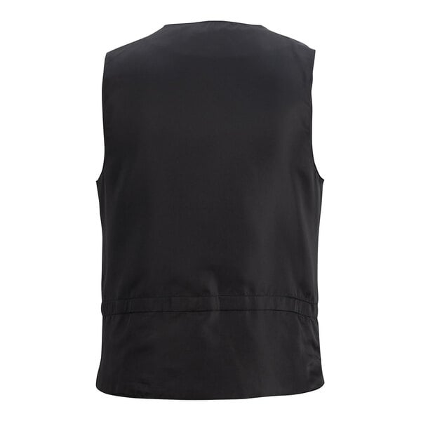 Edwards 7394 Women's Customizable Black Brocade Diamond Pattern Server Vest - 3X