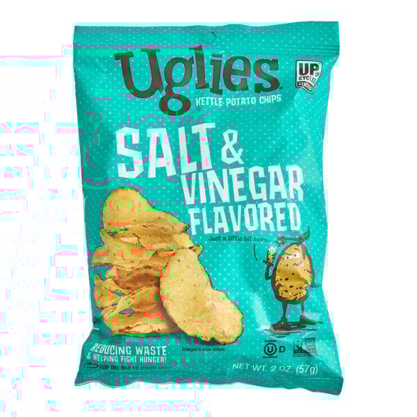 Uglies Salt and Vinegar Kettle Potato Chips 2 oz. - 24/Case