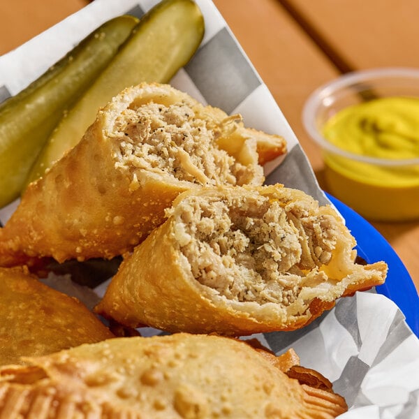 Rico Foods Cuban Pork Pernil Flour Shell Empanada 4 oz. - 24/Case