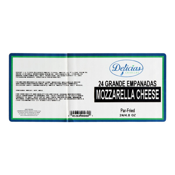 Rico Foods Mozzarella Cheese Flour Shell Empanada 4 oz. - 24/Case