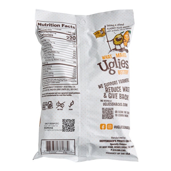 Uglies Kettle Sweet Potato Chips 2 oz. - 24/Case