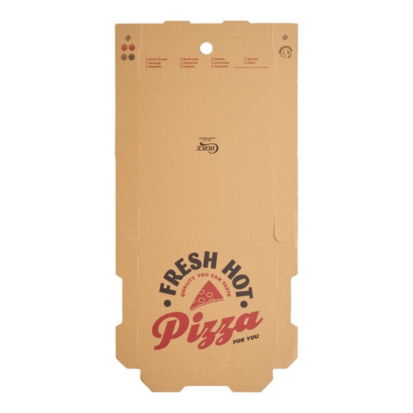 Choice 10" x 10" x 2" Kraft Corrugated E-Flute Pizza Box - 50/Bundle