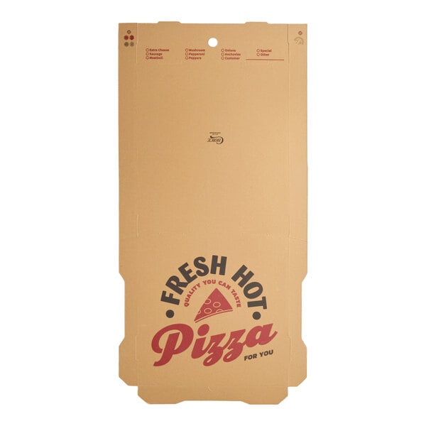 Choice 16" x 16" x 2" Kraft Corrugated E-Flute Pizza Box - 50/Bundle