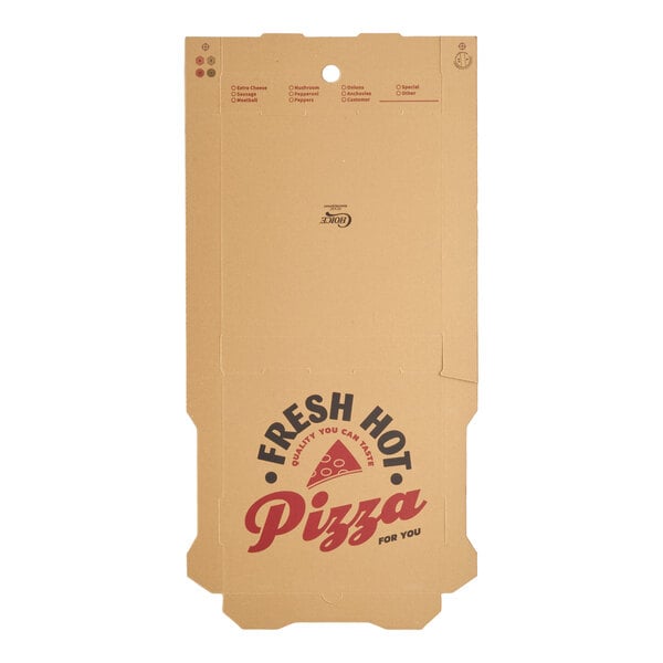 Choice 12" x 12" x 2" Kraft Corrugated E-Flute Pizza Box - 50/Bundle