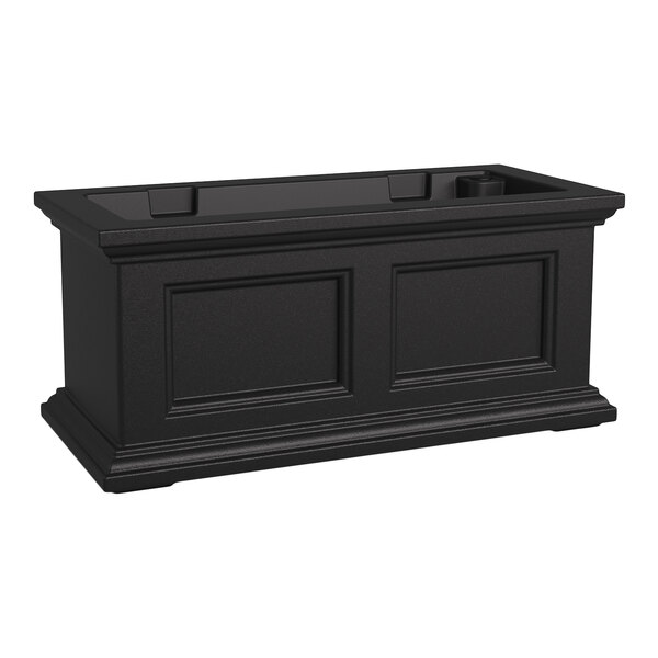 Mayne Fairfield 11" x 24" x 10 13/16" Rectangular Black Polyethylene Window Box