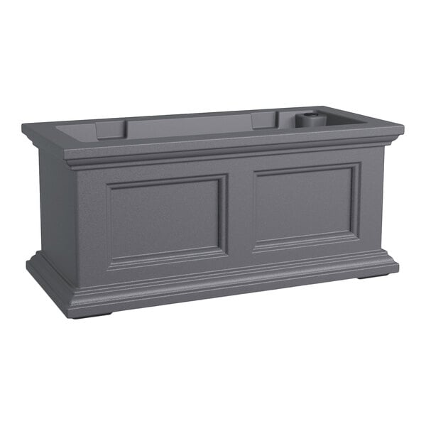 Mayne Fairfield 11" x 24" x 10 13/16" Rectangular Graphite Gray Polyethylene Window Box