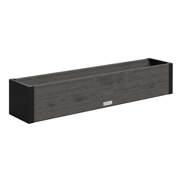 Mayne Horizon 10" x 48" x 9 3/16" Rectangular Charcoal Vinyl Window Box