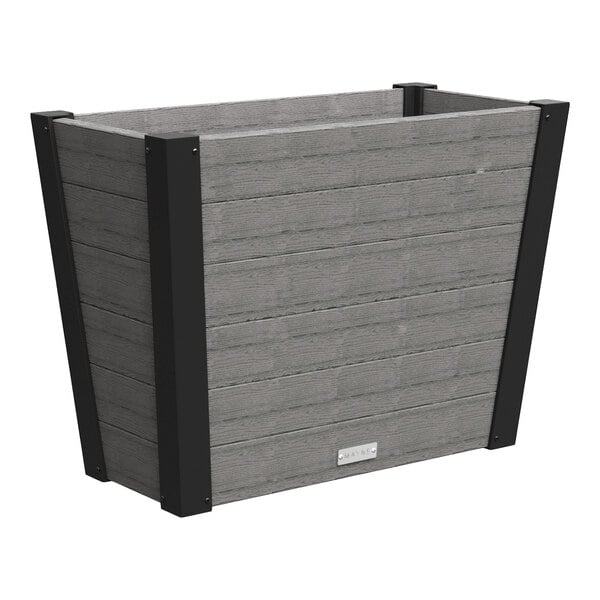 Mayne Horizon 30" x 15" x 22" Rectangular Charcoal Vinyl Tapered Planter