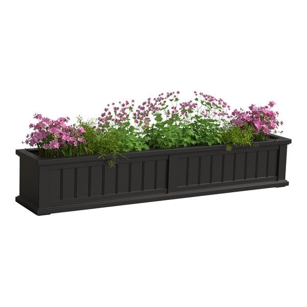 Mayne Cape Cod 11" x 60" x 10 13/16" Rectangular Black Polyethylene Window Box