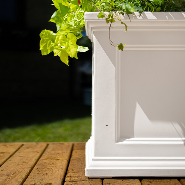 Mayne Fairfield 24" x 24" x 24" Square White Polyethylene Planter