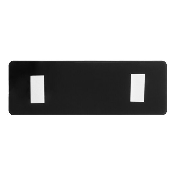 A rectangular black and white men's restroom sign.