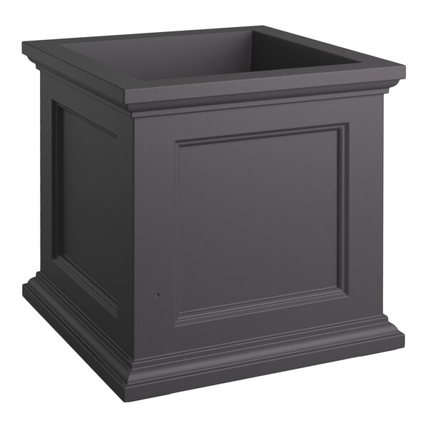Mayne Fairfield 24" x 24" x 24" Square Graphite Gray Polyethylene Planter