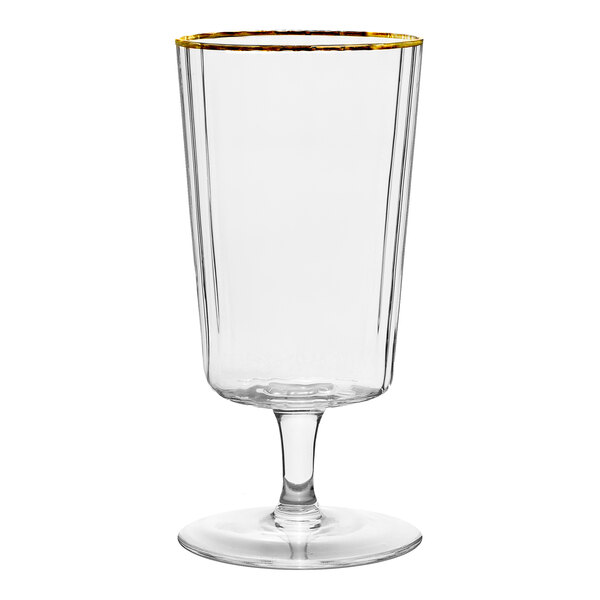 10 Strawberry Street Grace 11 oz. Gold Rimmed Glass Goblet - 24/Case