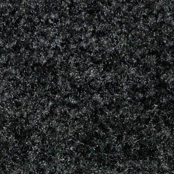 M+A Matting Classic Plush 1806635090 3' x 5' Black Mat with Universal Cleated Backing - 3/8" Thick