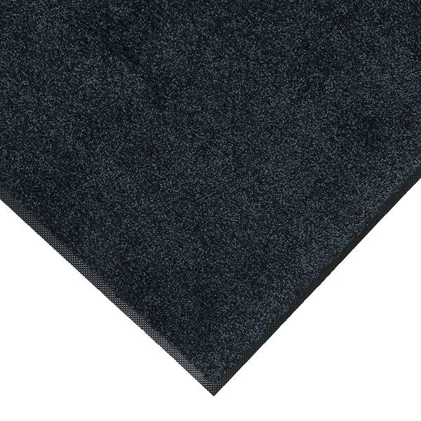 M+A Matting Classic Plush 1806548090 4' x 8' Slate Gray Mat with Universal Cleated Backing - 3/8" Thick