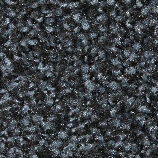 M+A Matting Classic Plush 1806548090 4' x 8' Slate Gray Mat with Universal Cleated Backing - 3/8" Thick
