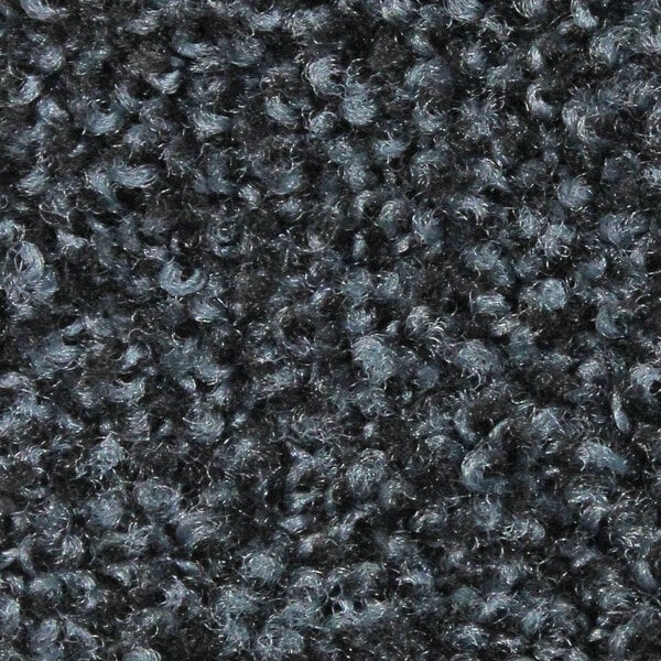 M+A Matting Classic Plush 1806546090 4' x 6' Slate Gray Mat with Universal Cleated Backing - 3/8" Thick