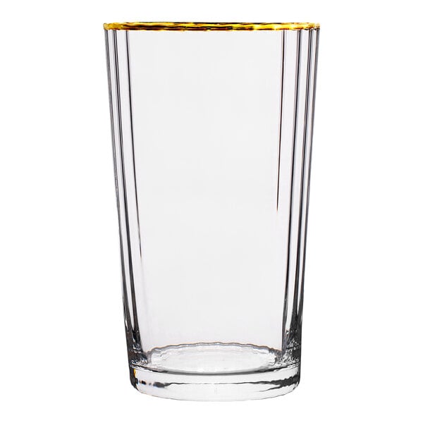 10 Strawberry Street Grace 16 oz. Gold Rimmed Cooler Glass - 24/Case