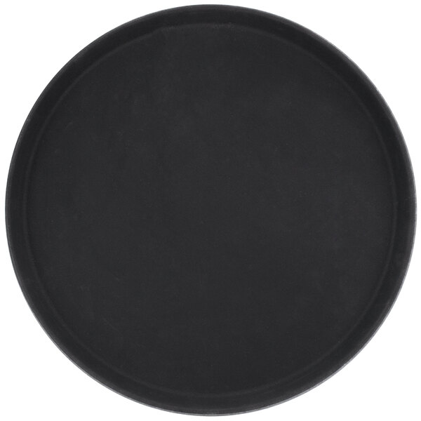 Carlisle GripLite 14" Black Round Non-Skid Serving Tray 1400GL004 - 12/Case
