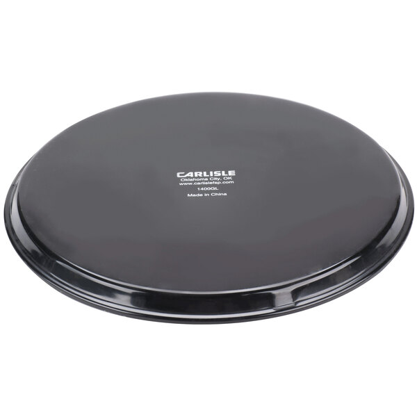Carlisle GripLite 14" Black Round Non-Skid Serving Tray 1400GL004 - 12/Case