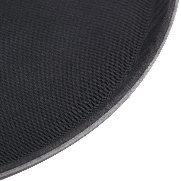 Carlisle GripLite 14" Black Round Non-Skid Serving Tray 1400GL004 - 12/Case